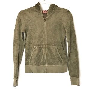 Juicy Couture Full Zip Puff Puff Velour Hoodie